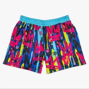 Baseball Lifestyle Graffiti Crown Swim Trunks. NWT